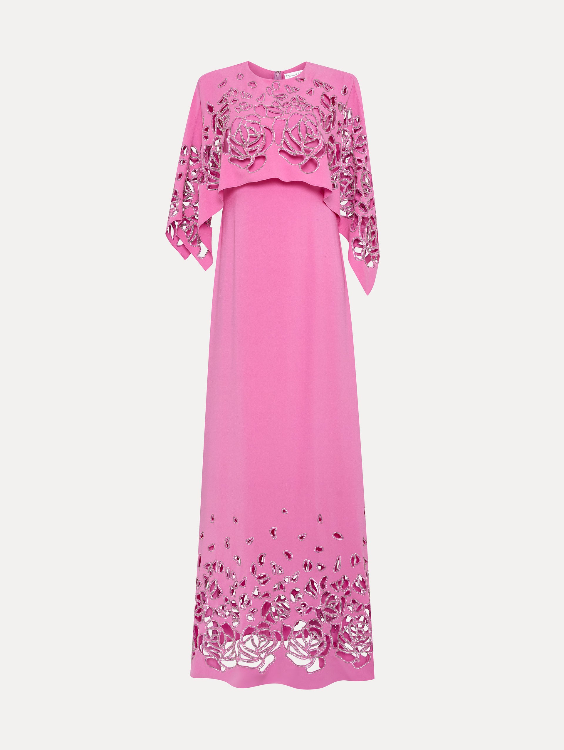 Rose Embroidered Cape Caftan
Front View