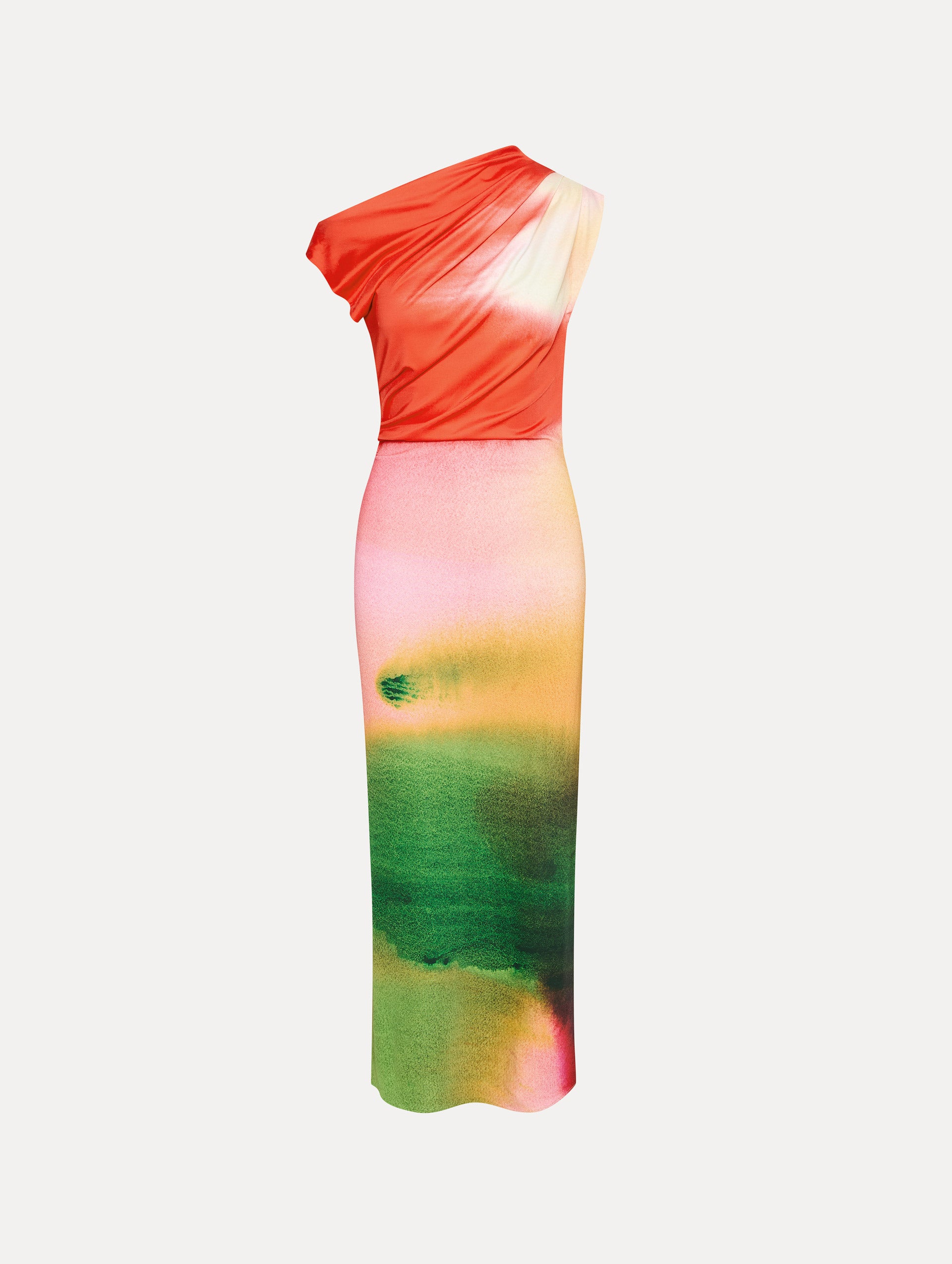 Abstract Watercolor Jersey Dress
Front View