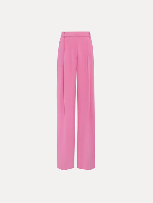 Wide Leg Silk Georgette Pant Front View