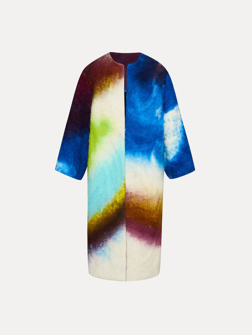 Abstract Watercolor Coat
Front View