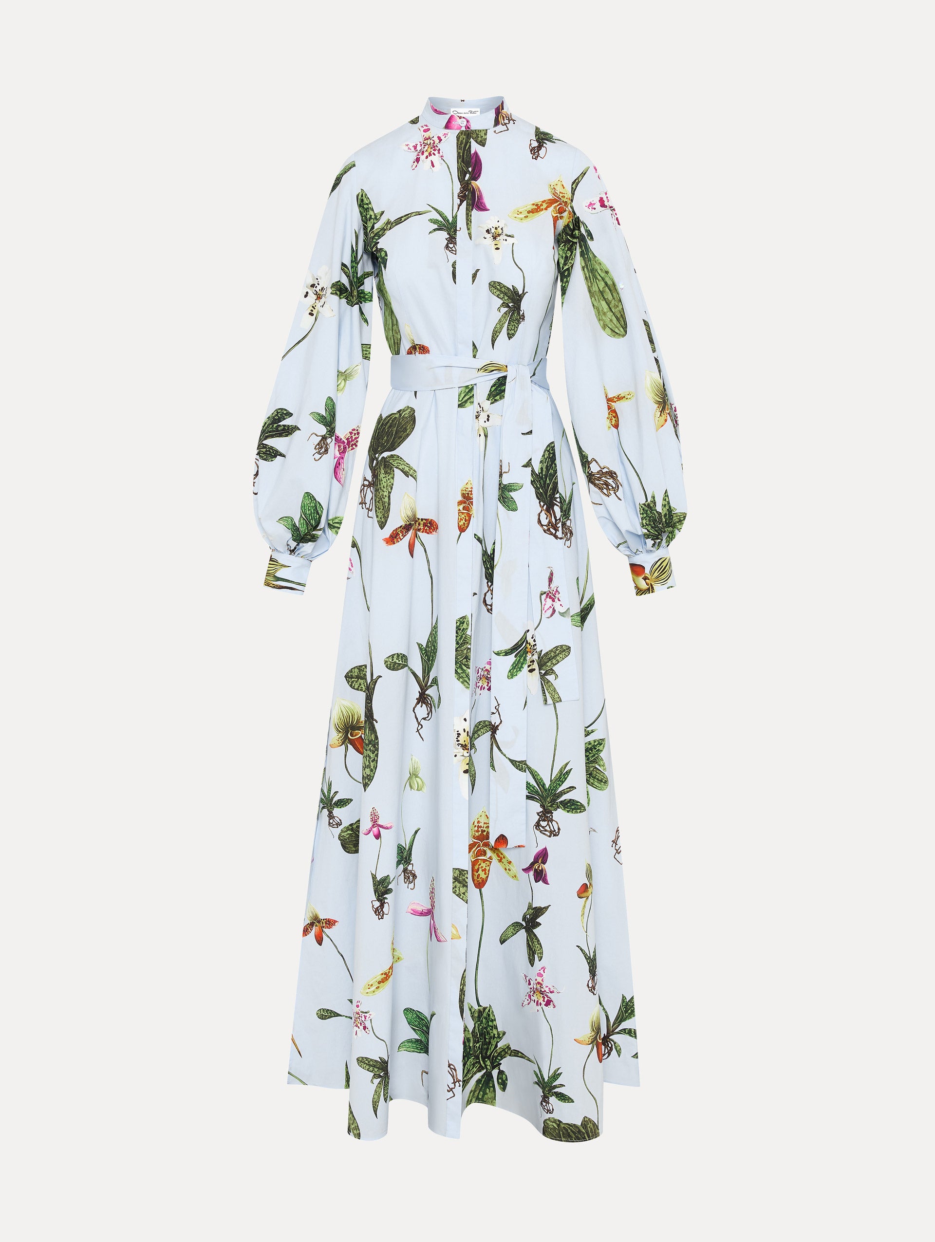 Orchid Cotton Poplin Caftan Front View