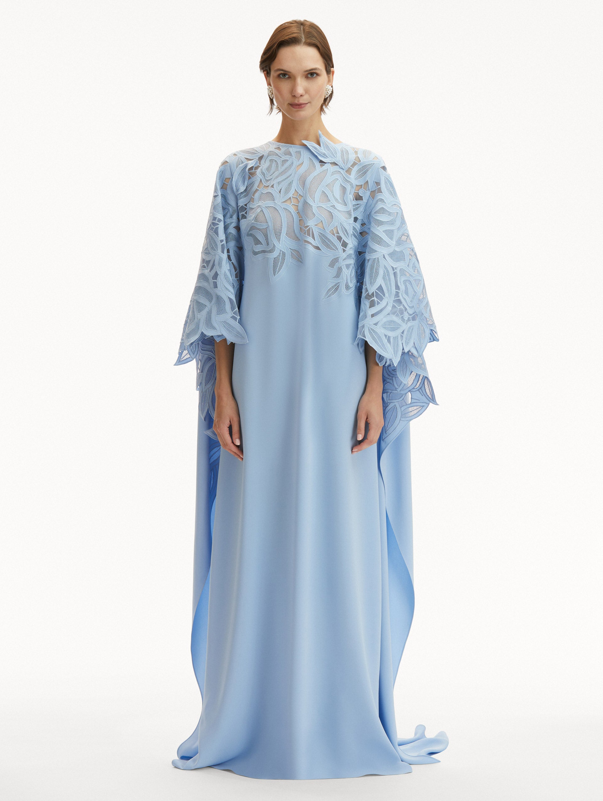 English Rose Cutout Caftan Front View