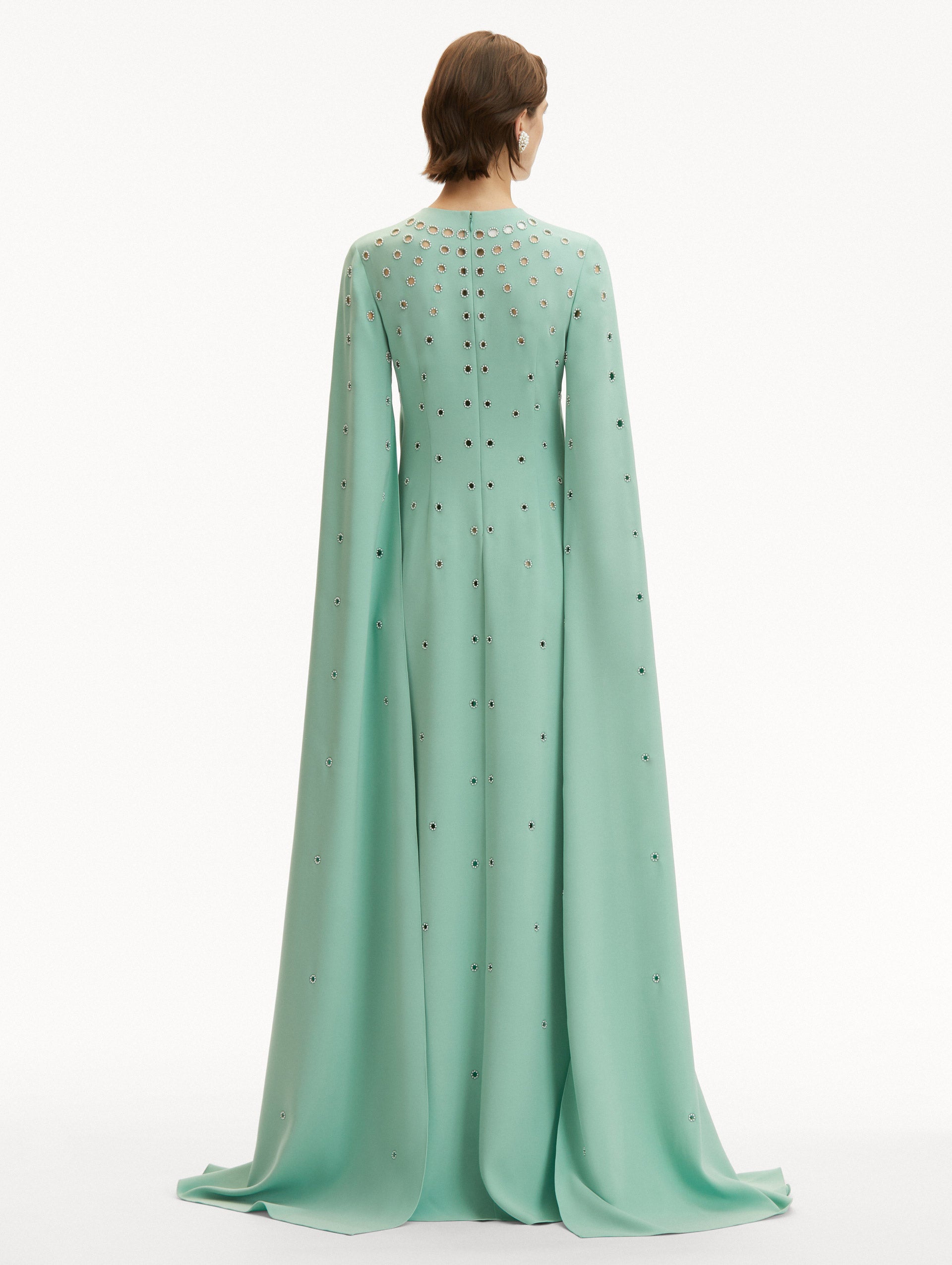 Pearl Eyelet Embroidered Caftan Back View