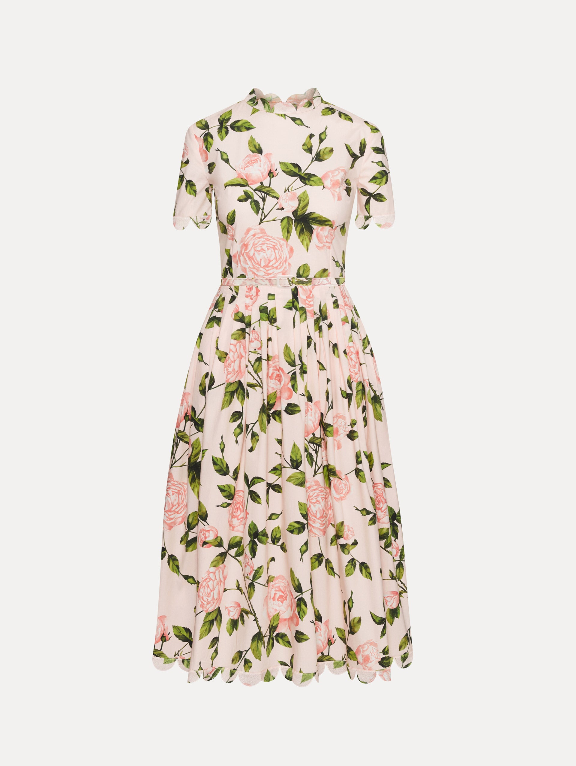 English Rose Cotton Poplin Dress Front View