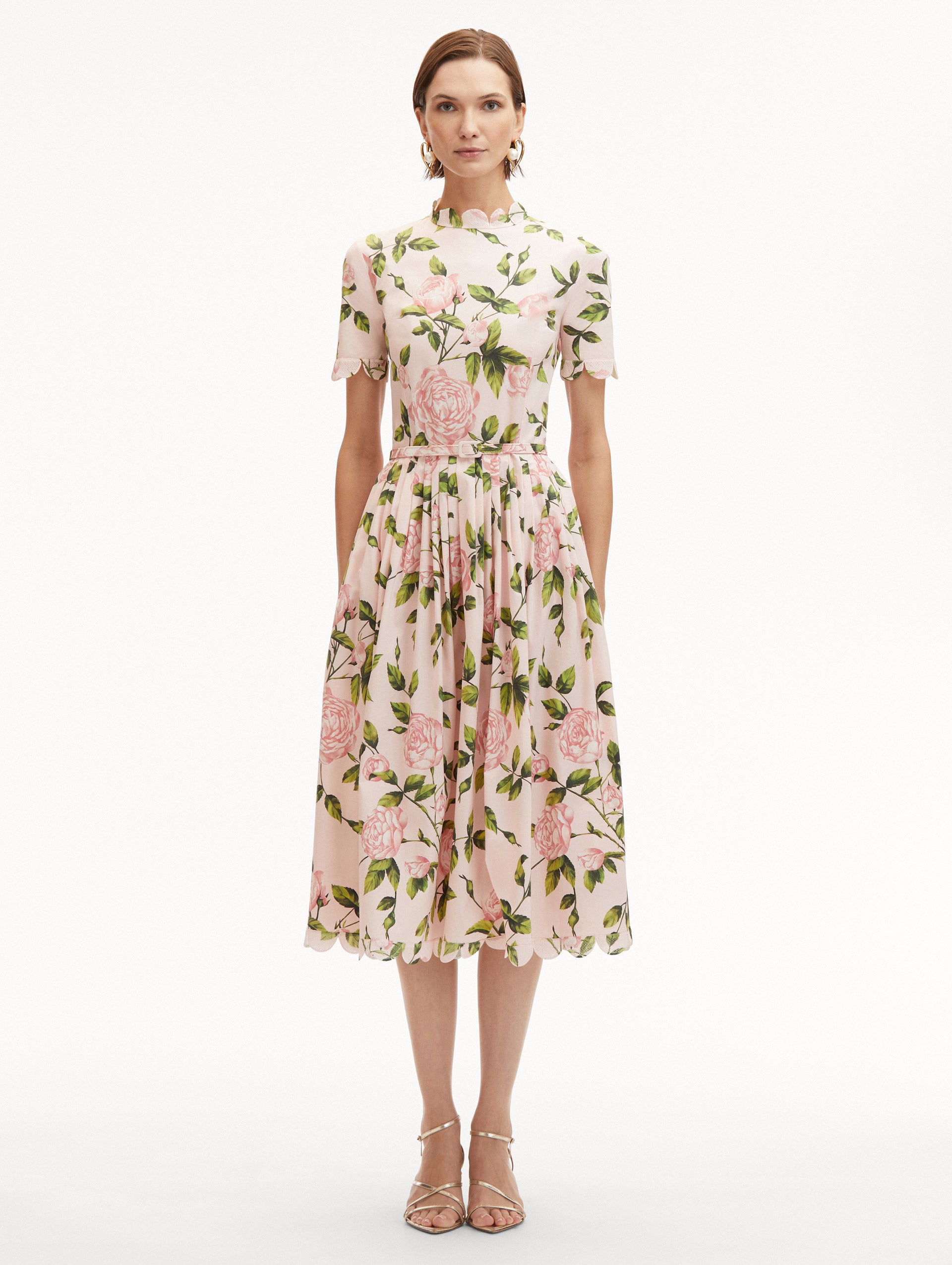 English Rose Cotton Poplin Dress Front View