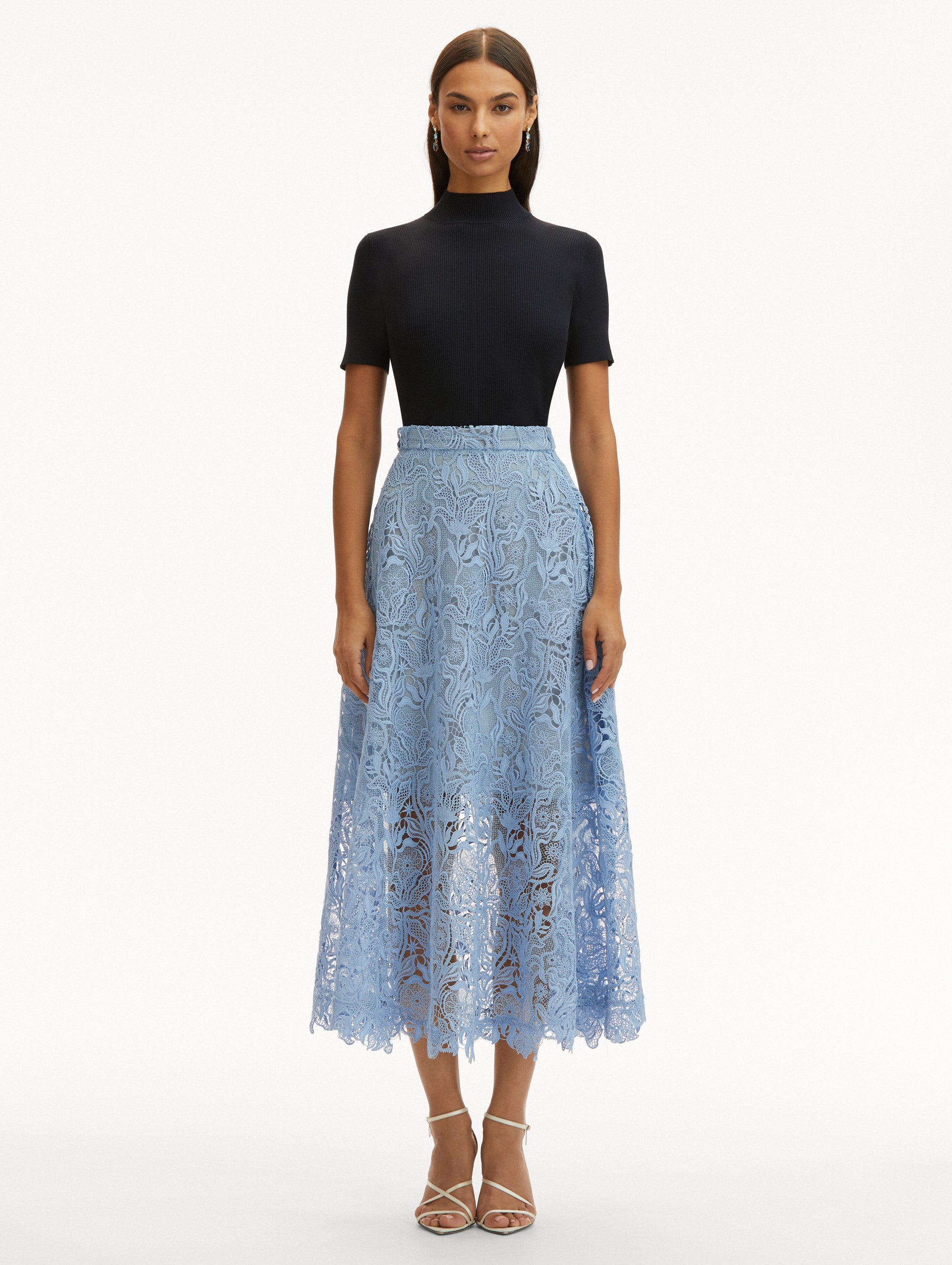 Bellflower Guipure Skirt Front View