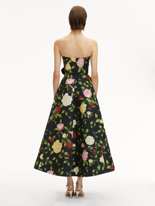 English Rose Faille Dress Back View