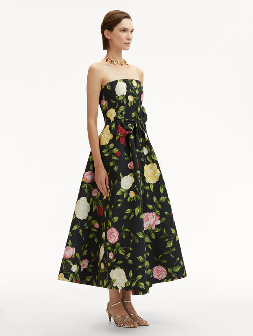 English Rose Faille Dress Side View