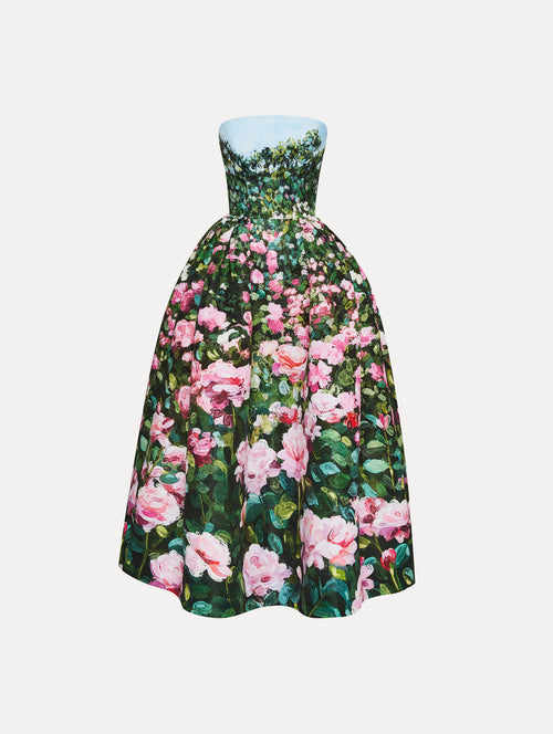 Rose Field Faille Cocktail Dress Front View