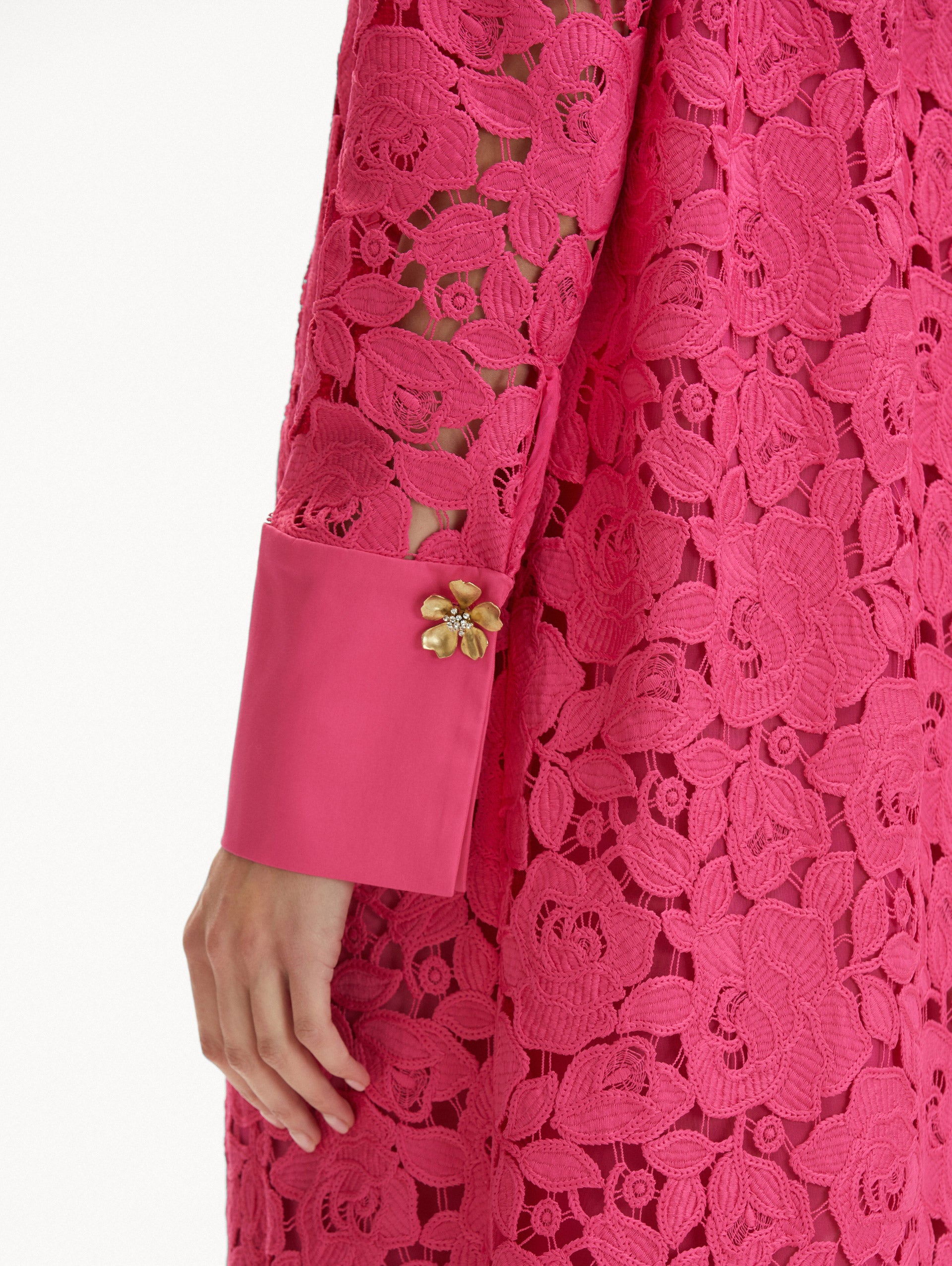 English Rose Guipure Long Sleeve Gown Zoom View