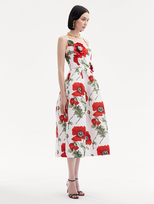 Poppy Embroidered Scoop Neck Dress Side View