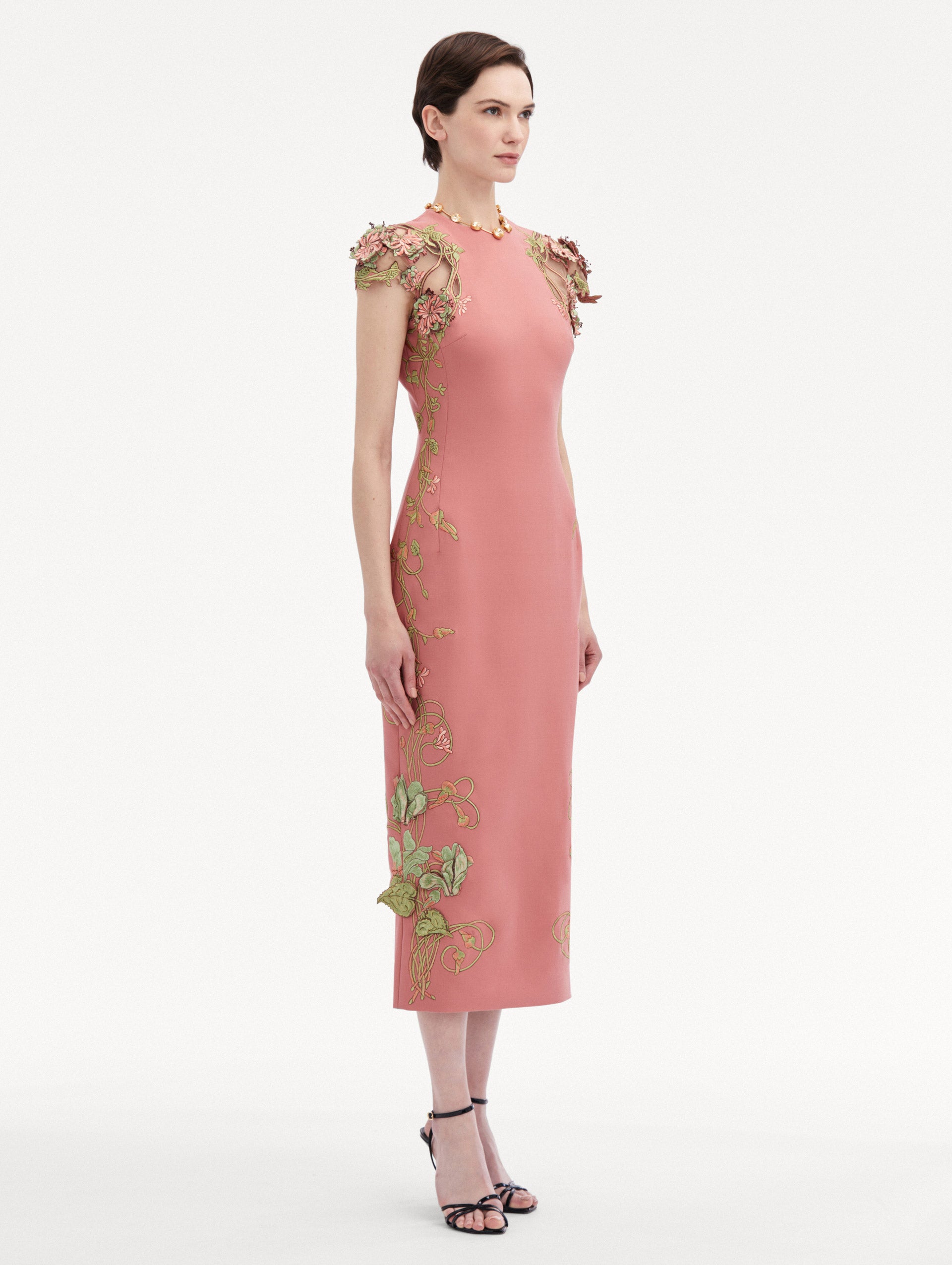 Art Nouveau Pencil Dress Side View