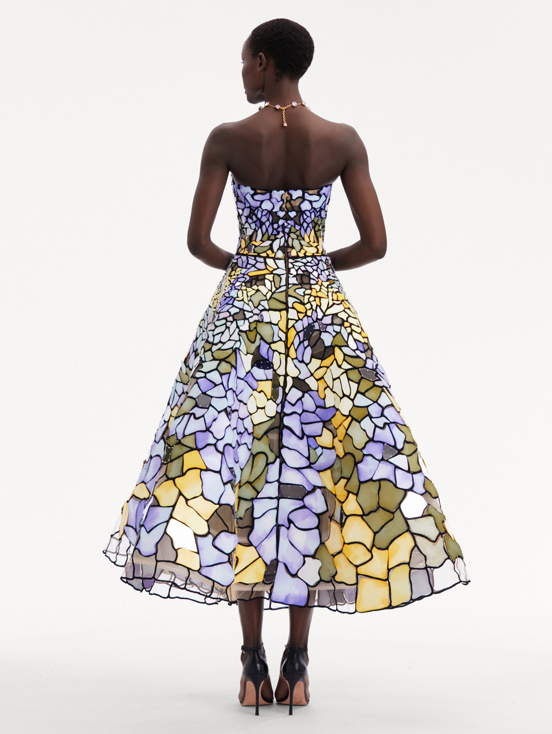 Art Nouveau Stain Glass Gown Back View