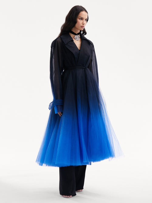 Ombré Tulle Opera Coat Side View