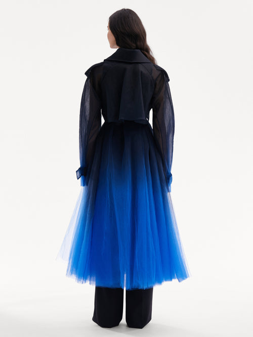 Ombré Tulle Opera Coat Back View