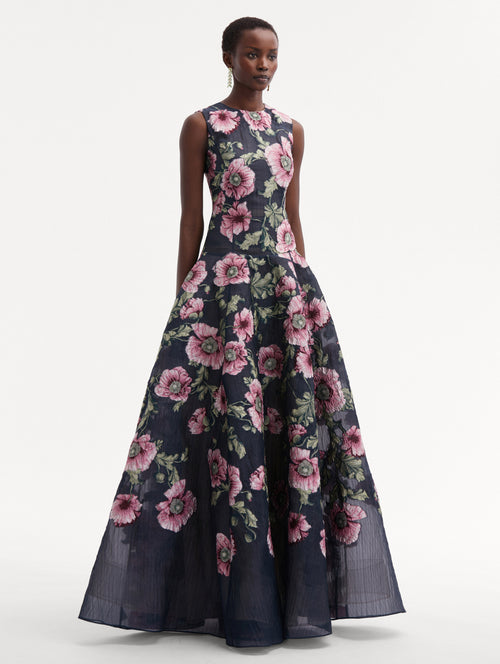 Degradé Poppy Fil Coupé Gown Side View