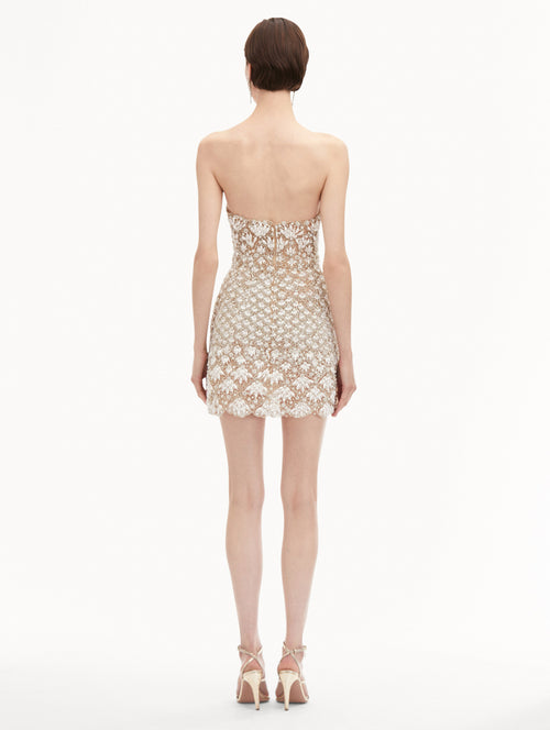 Pearl Embroidered Scallop Dress
Back View