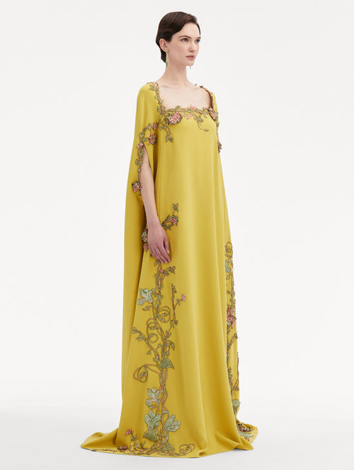 Art Nouveau Threadwork Caftan Side View