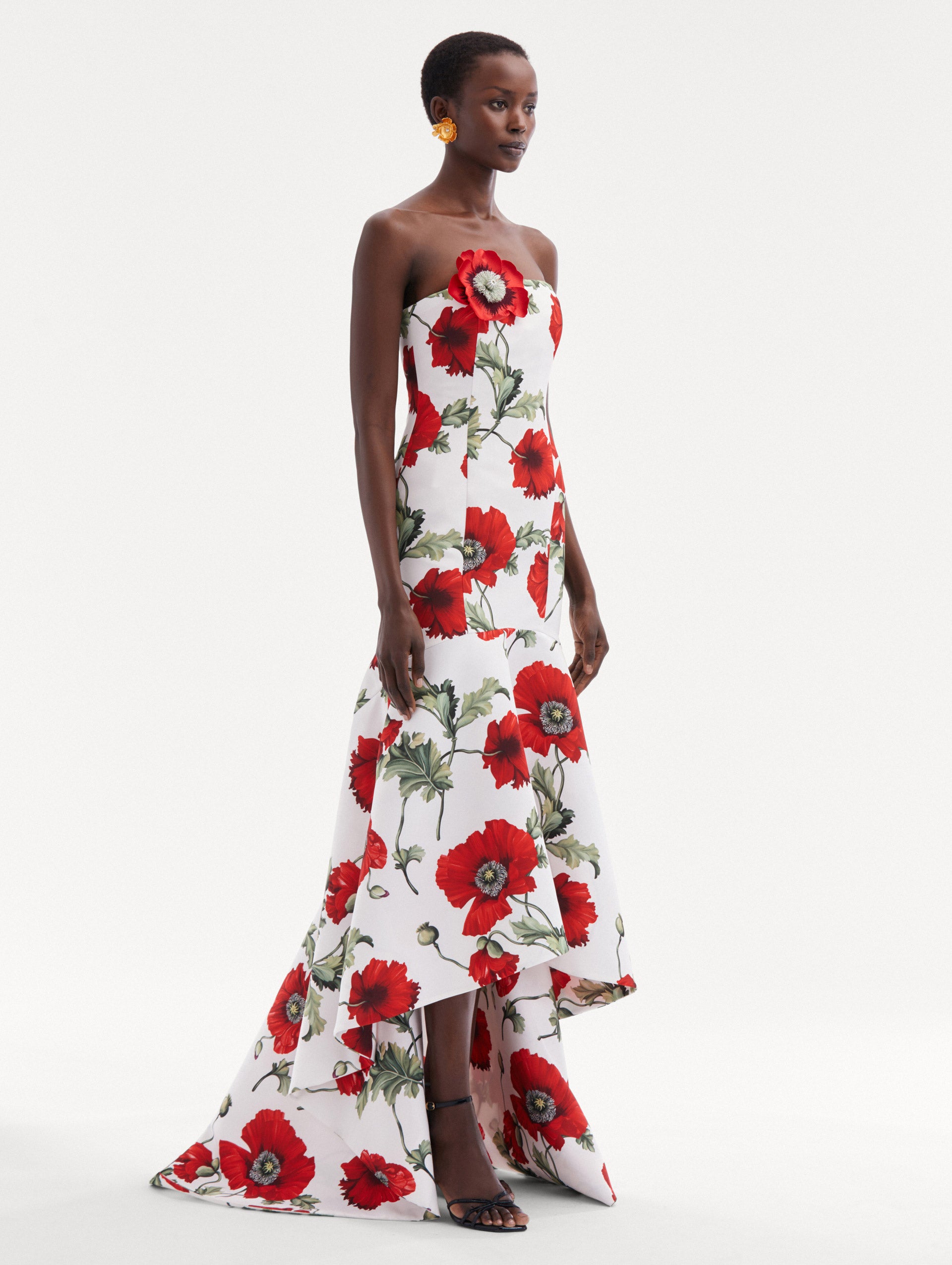 Poppy Faille Trumpet Gown Side View