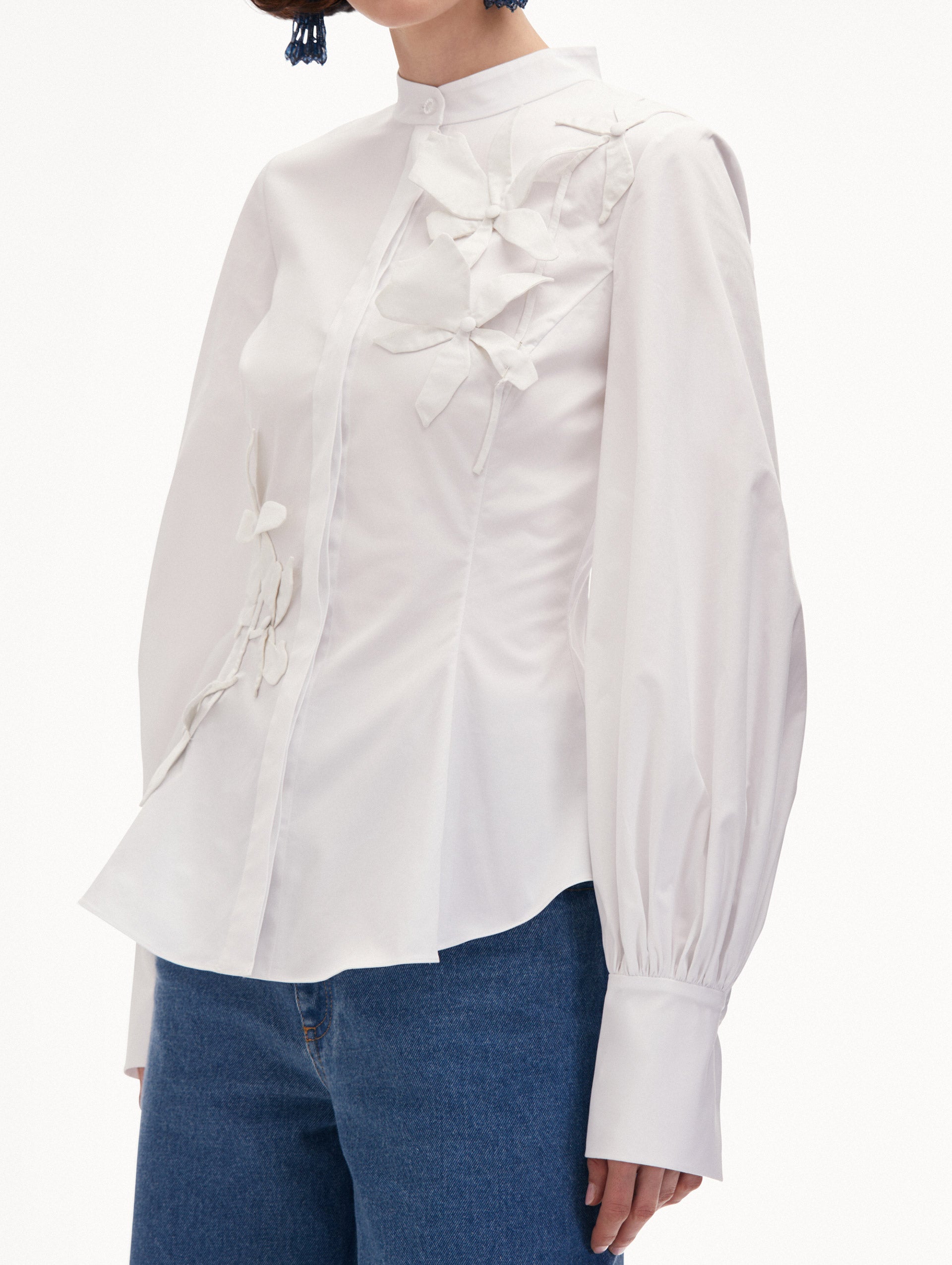 Orchid Cotton Twill Blouse Zoom View