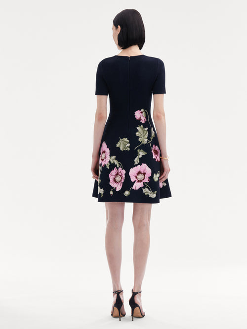 Poppy Jacquard Dress Back View