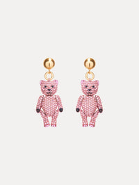 Baby Bear Crystal Earrings Front View