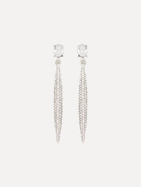 Crystal Pavé Spike Earrings Front View