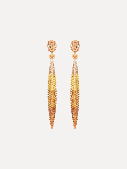 Crystal Pavé Spike Earrings Front View