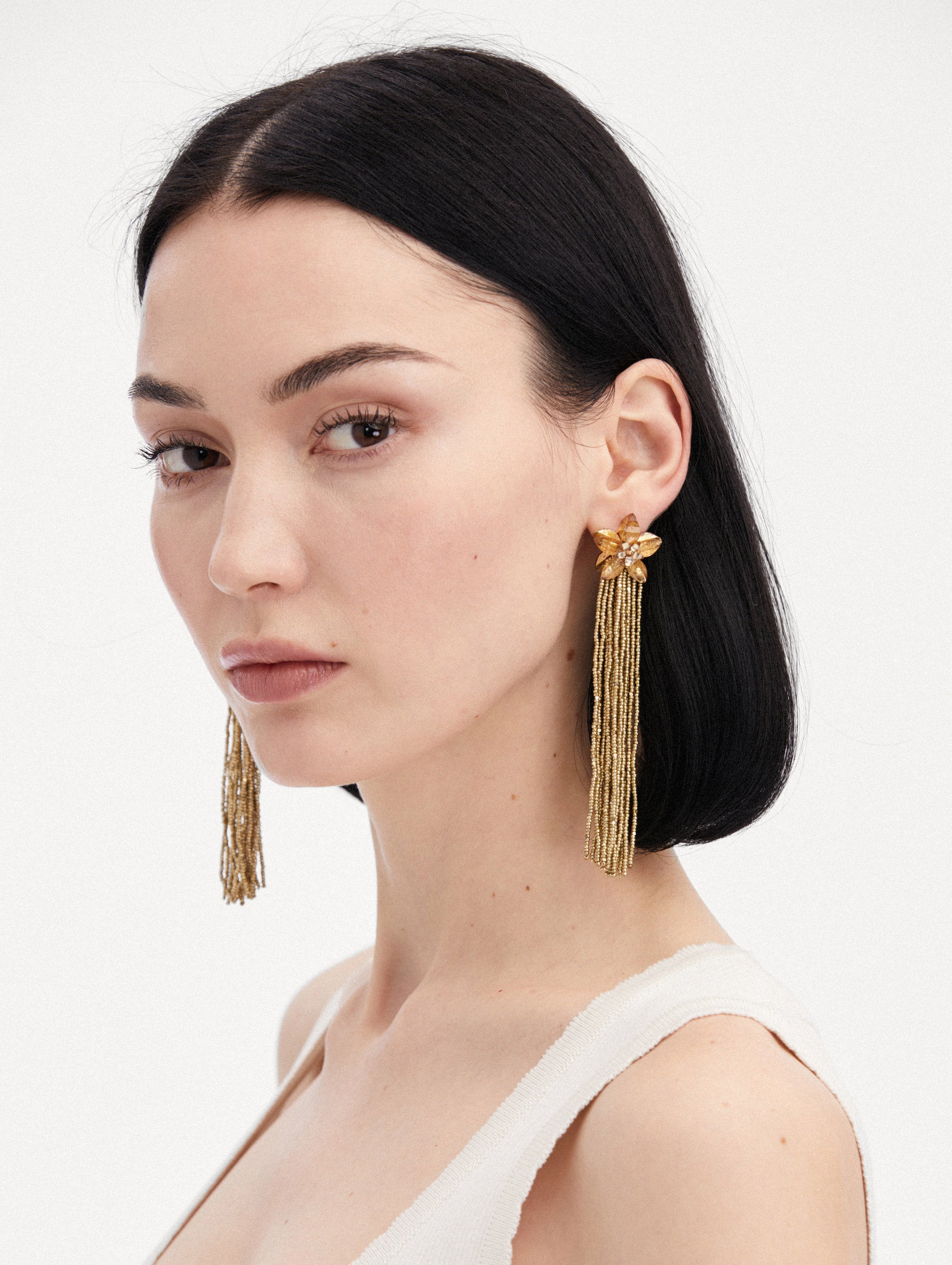 Oscar de la renta tassel earrings shop