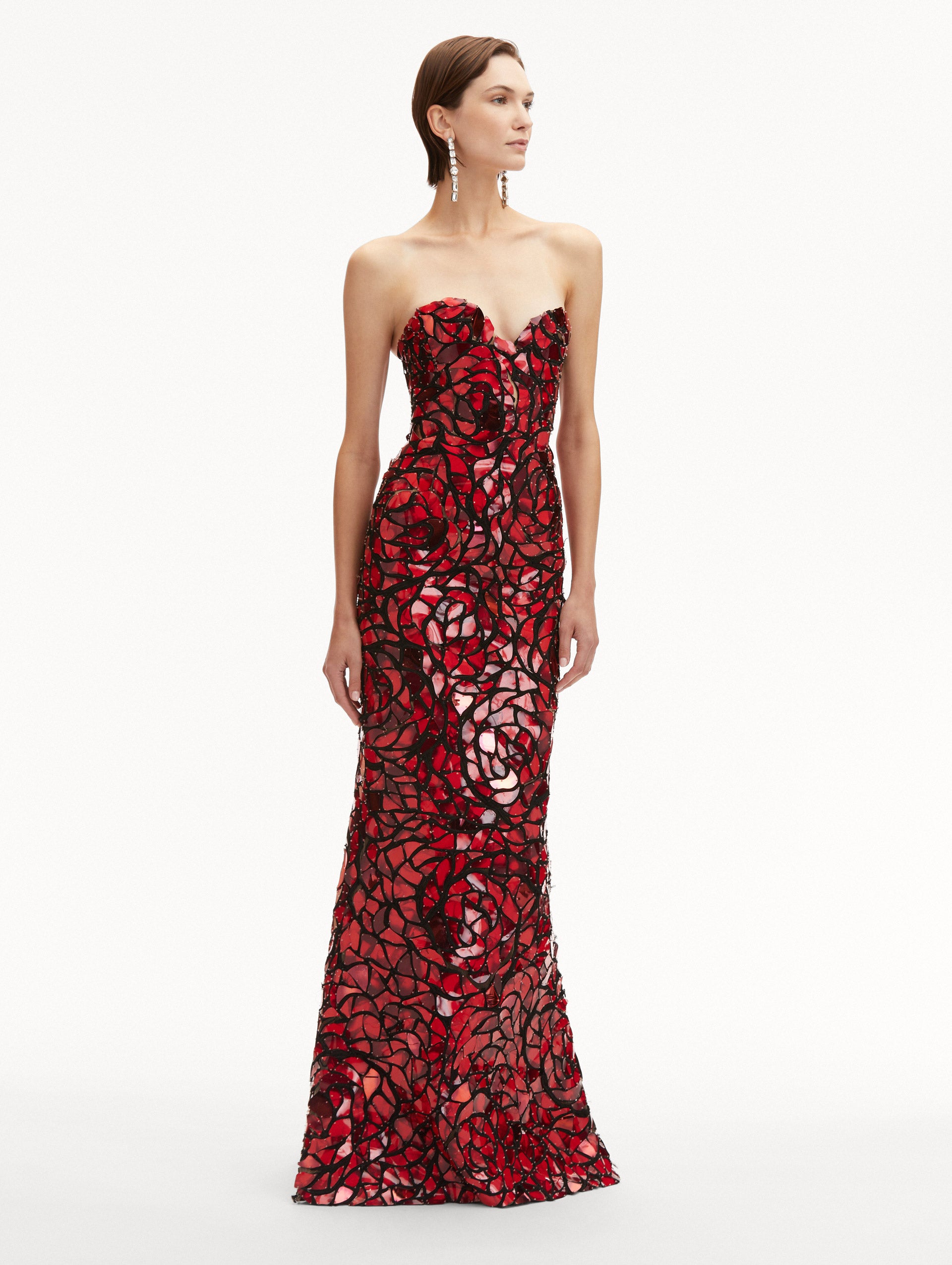 Rose Mosaic Gown Side View