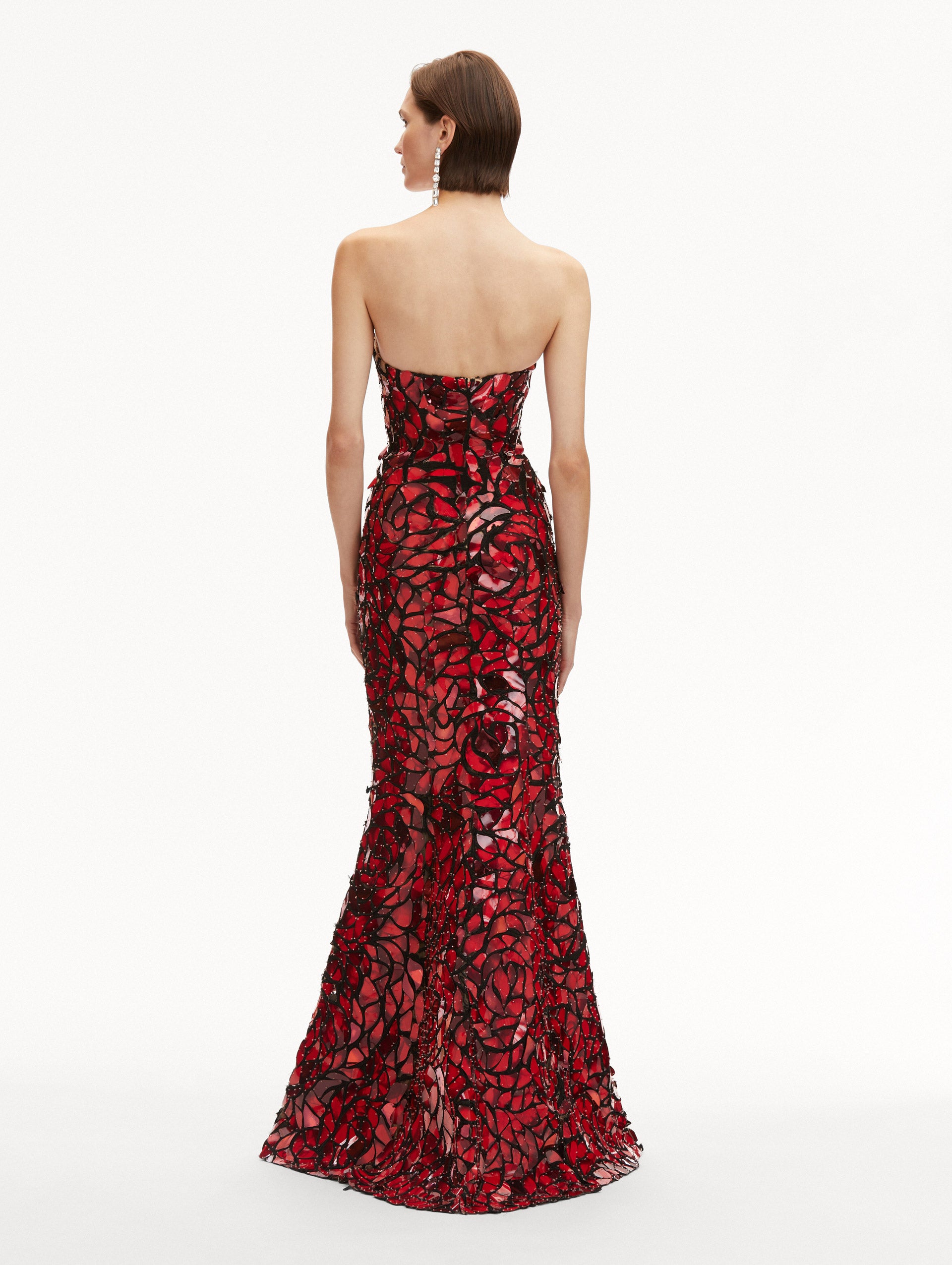 Rose Mosaic Gown Back View