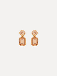 Classic Crystal Drop Earrings Front View