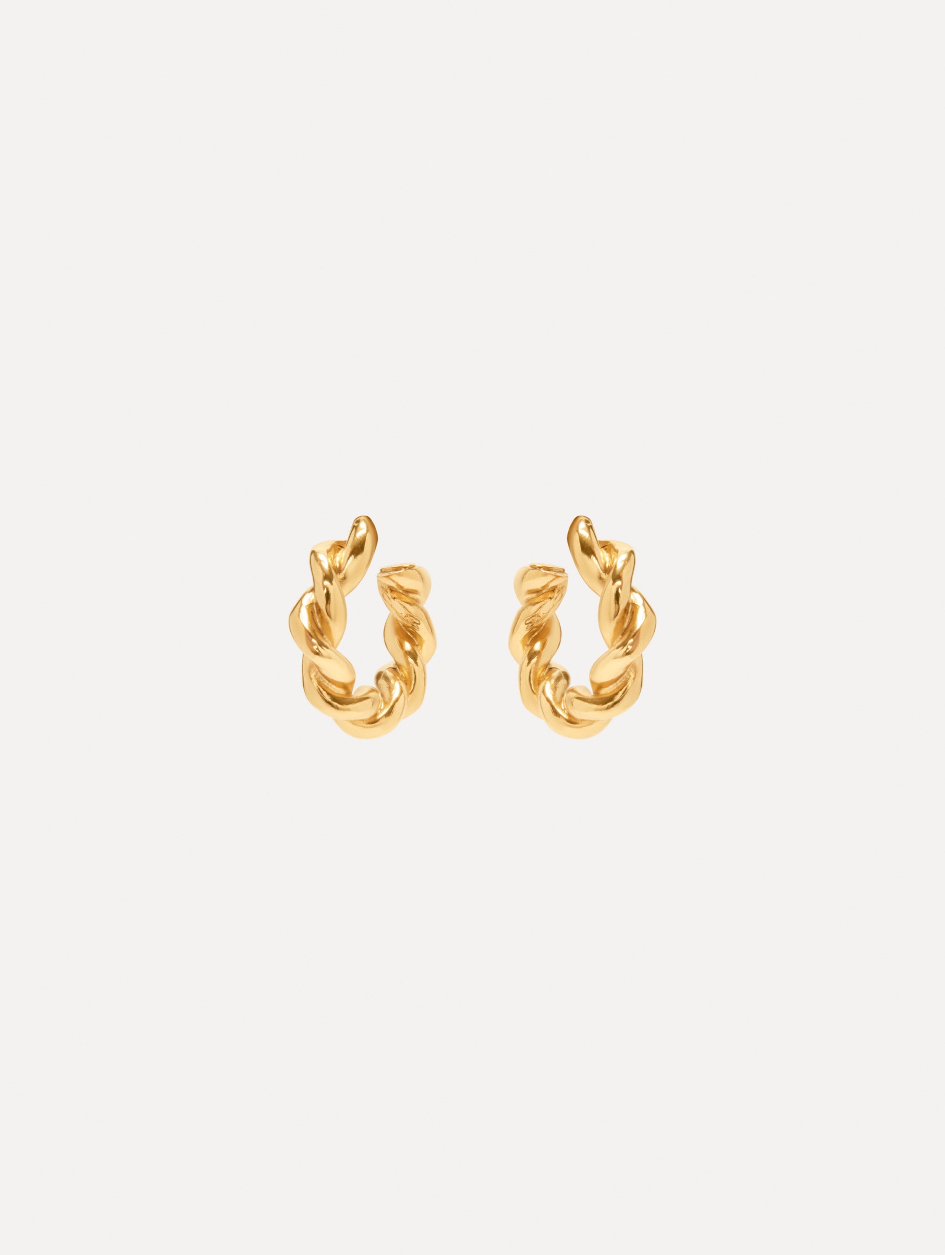 Small Rope Hoop Earrings Front View