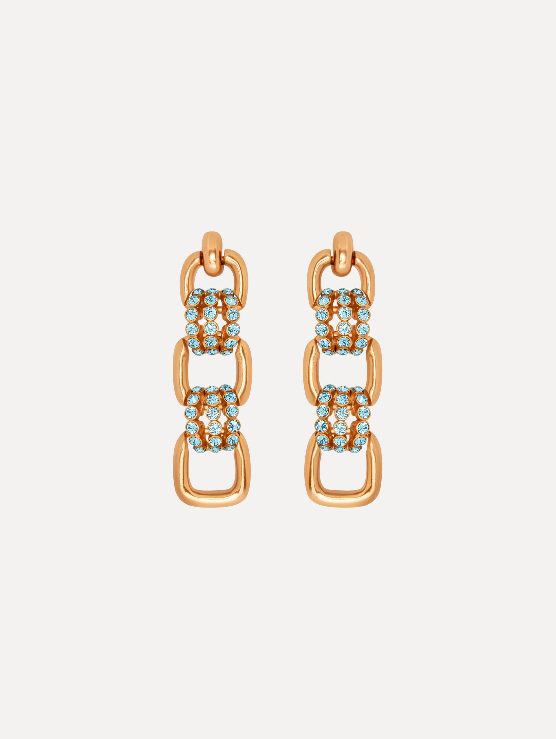 Pavé Link Drop Earrings Front View