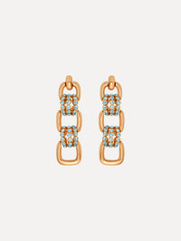 Pavé Link Drop Earrings Front View