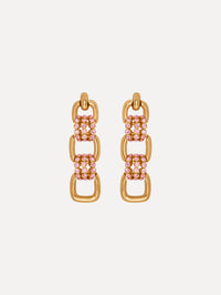 Pavé Link Drop Earrings Front View