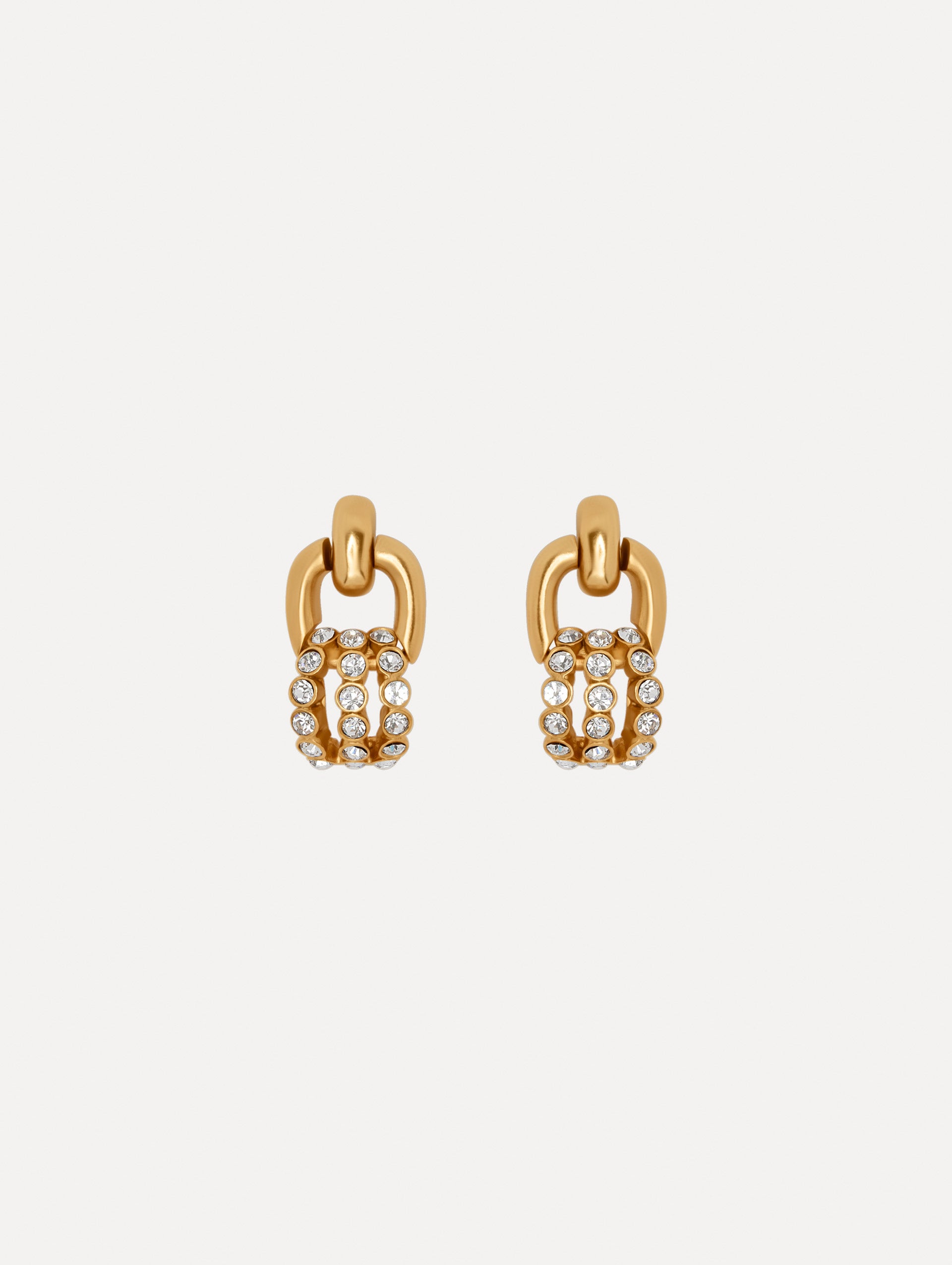 Pavé Link Earrings Front View