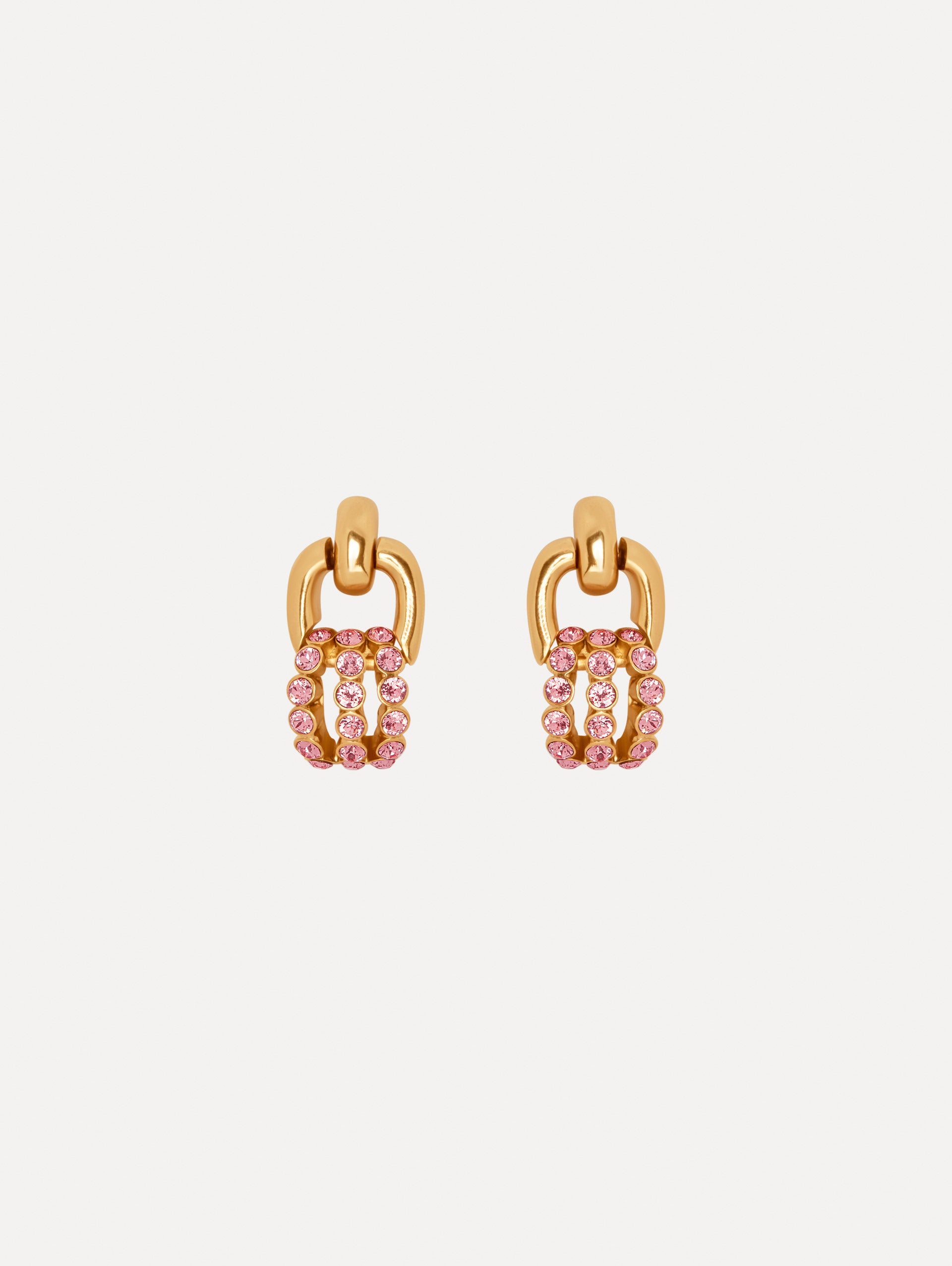 Pavé Link Earrings Front View