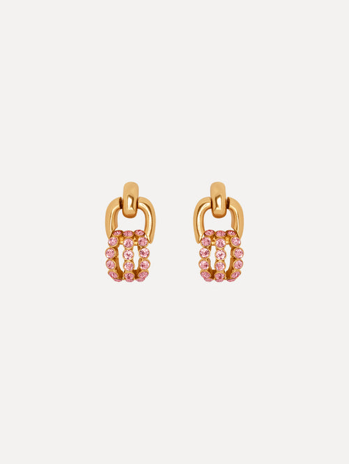 Pavé Link Earrings Front View