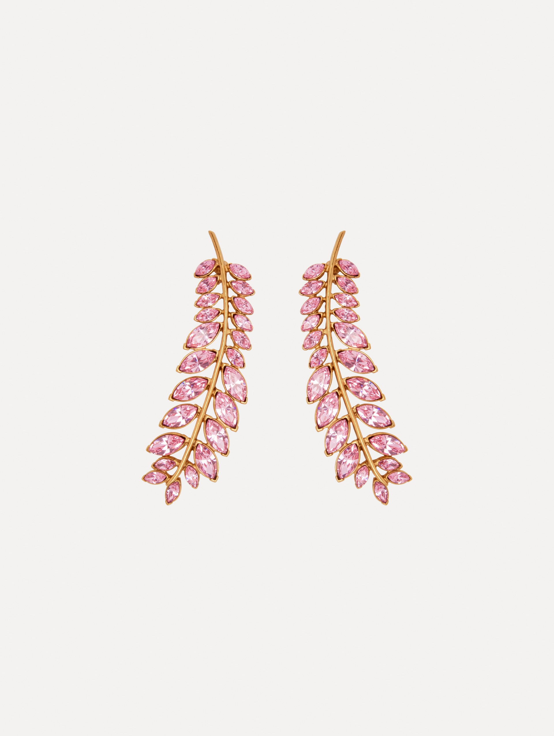 Crystal Branch Earrings Front View