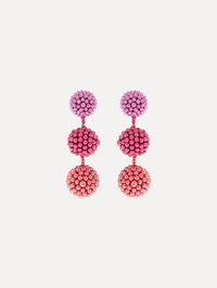 Beaded Sphere Clip-On Earrings Front View