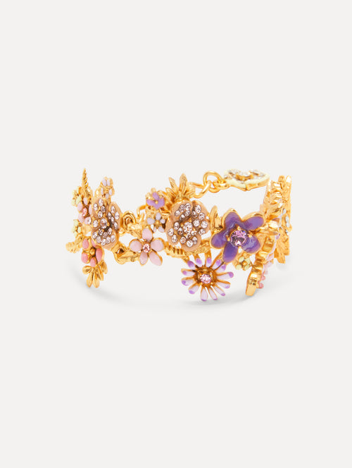 Enamel Flower Garden Bracelet Front View