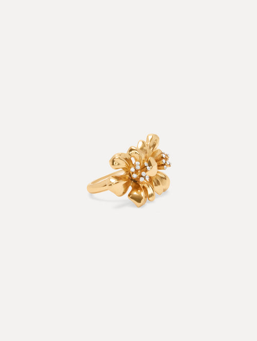 Twin Flower Ring Side View