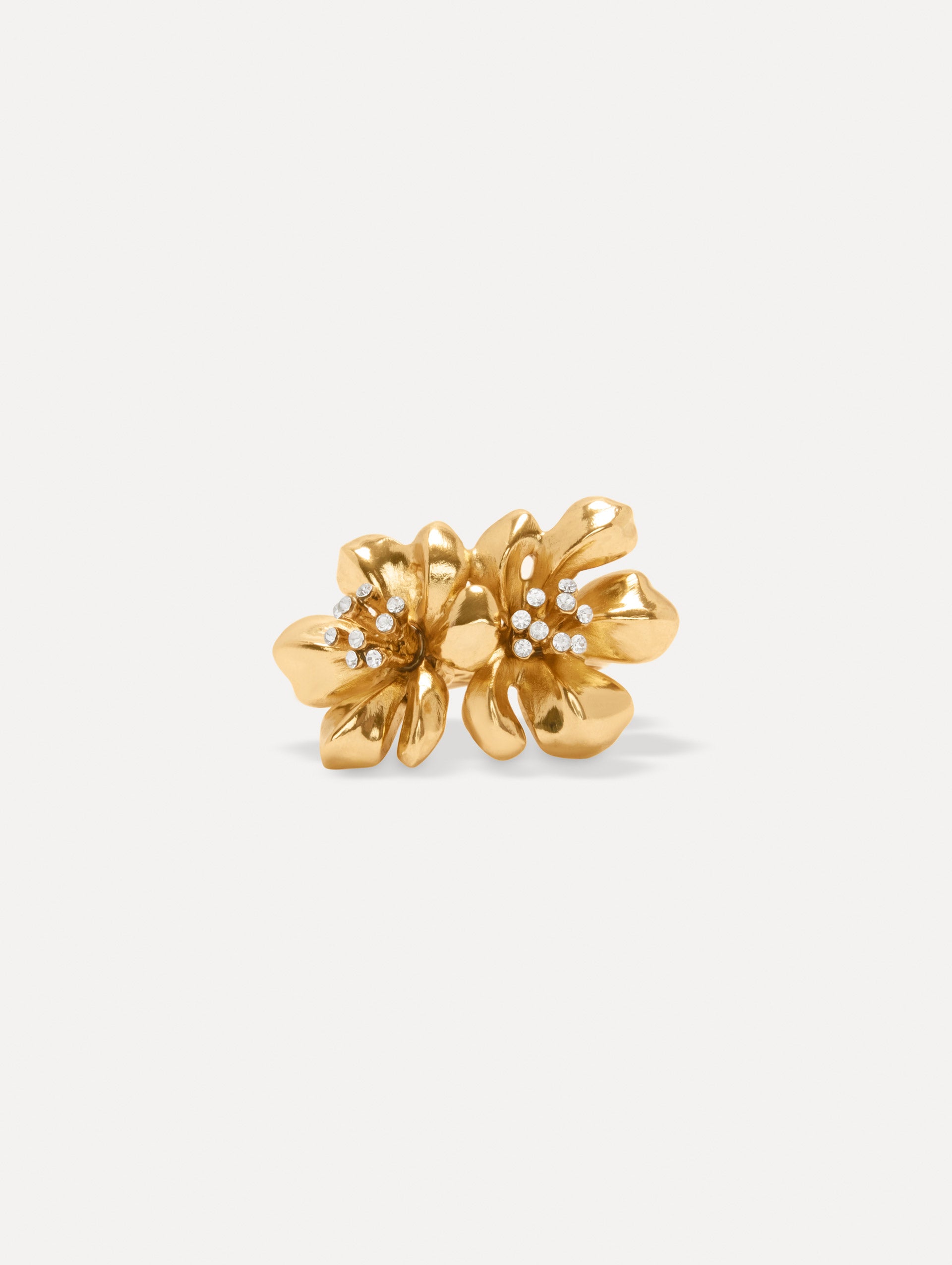 Twin Flower Ring Front View