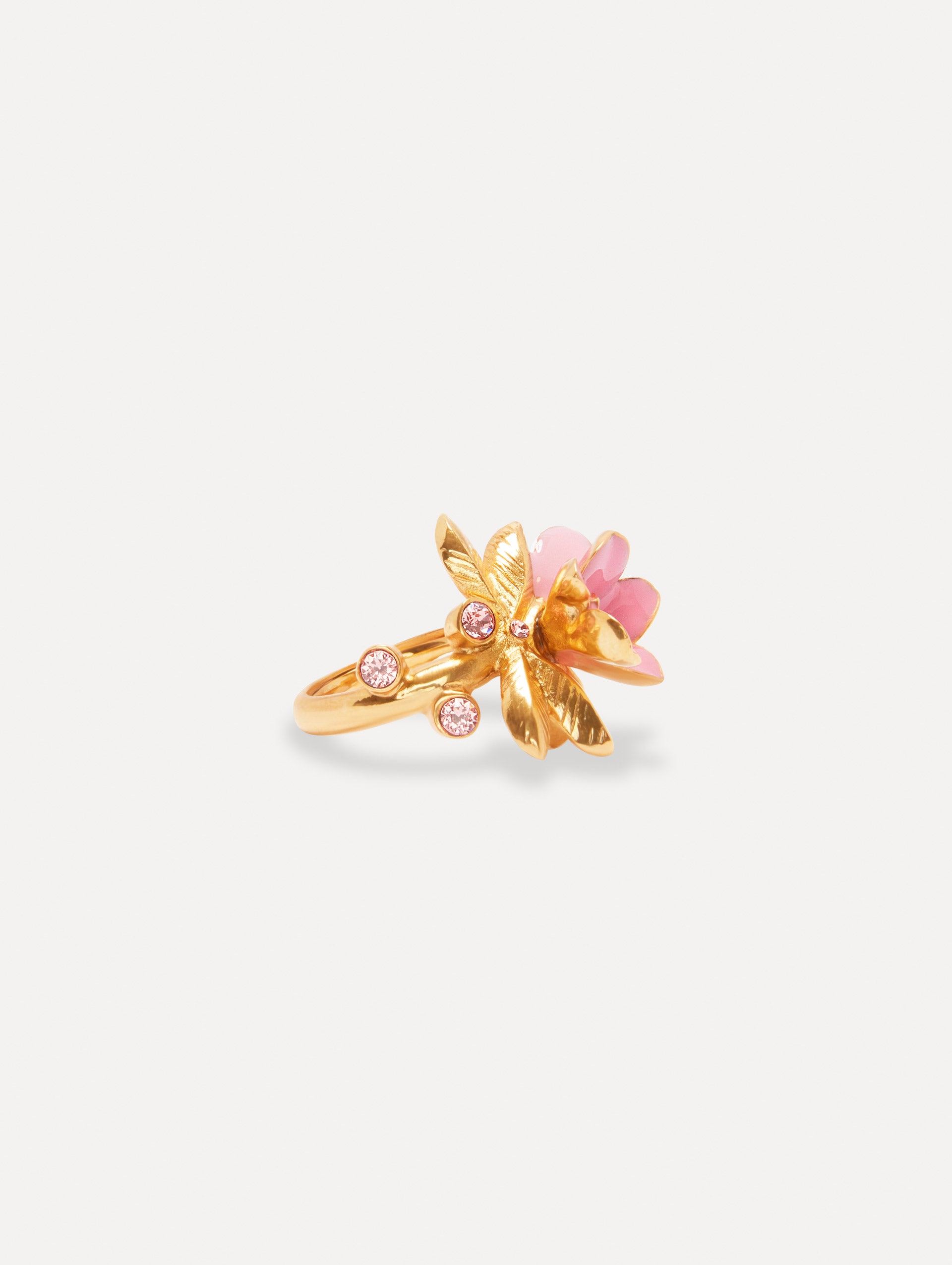 Enamel Flower Ring Side View