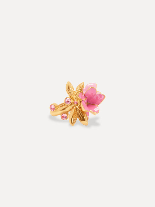 Enamel Flower Ring Front View