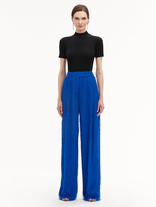 Fringe Fil Coupé Wide Leg Pant Front View