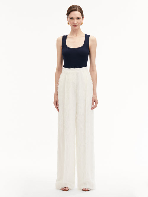 Fringe Fil Coupé Wide Leg Pant
Front View