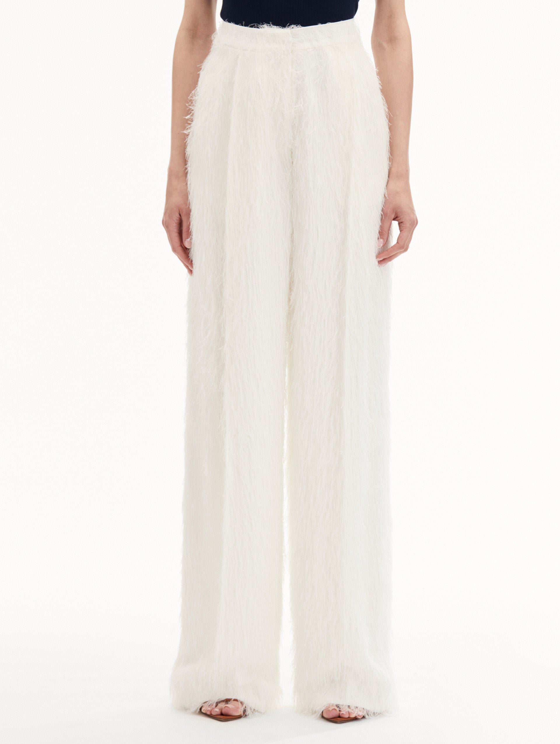 Fringe Fil Coupé Wide Leg Pant
Front View