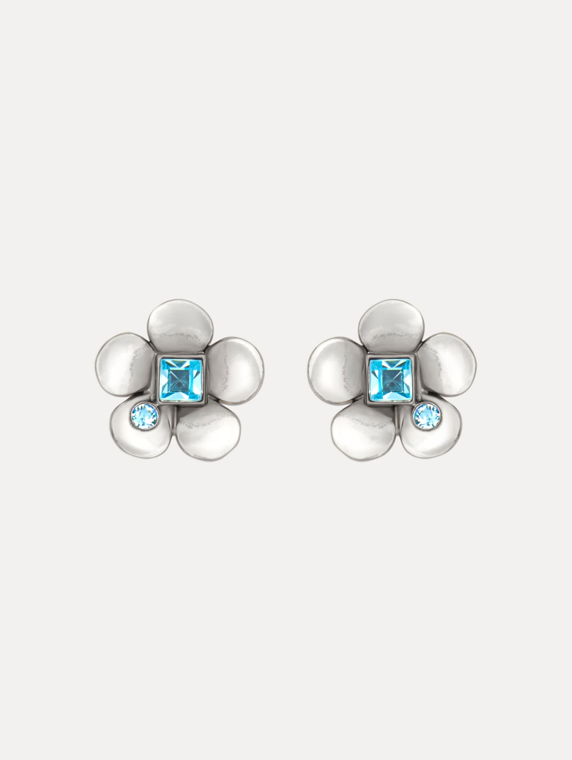 Flower Stud Earrings Front View